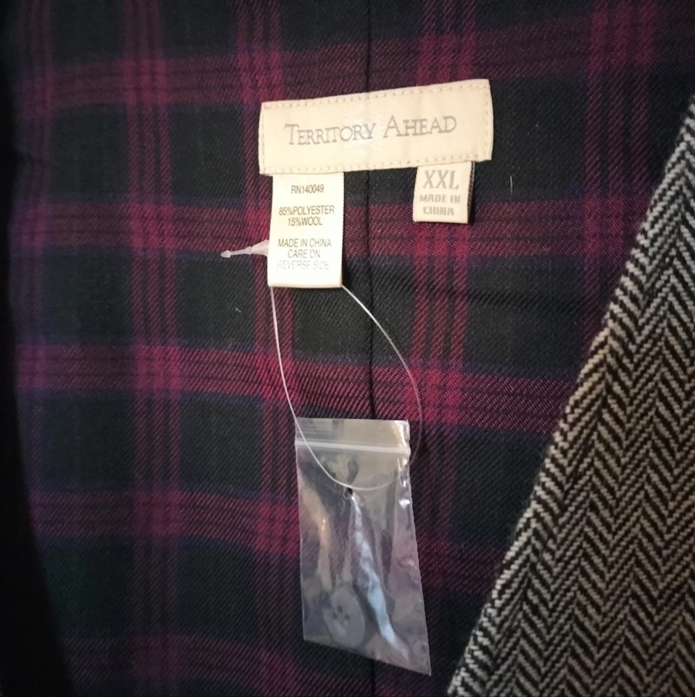 NWOT Territory Ahead Plaid Wool Blend Blazer